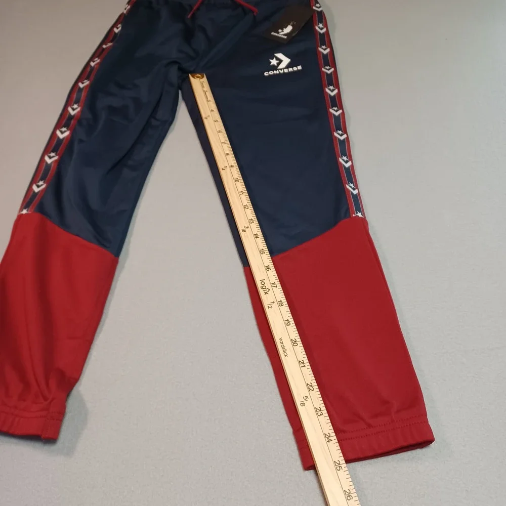 Converse Boys Navy Blue Red Star Chevron Logo Track Pants Joggers Size M‎ 10-12Y